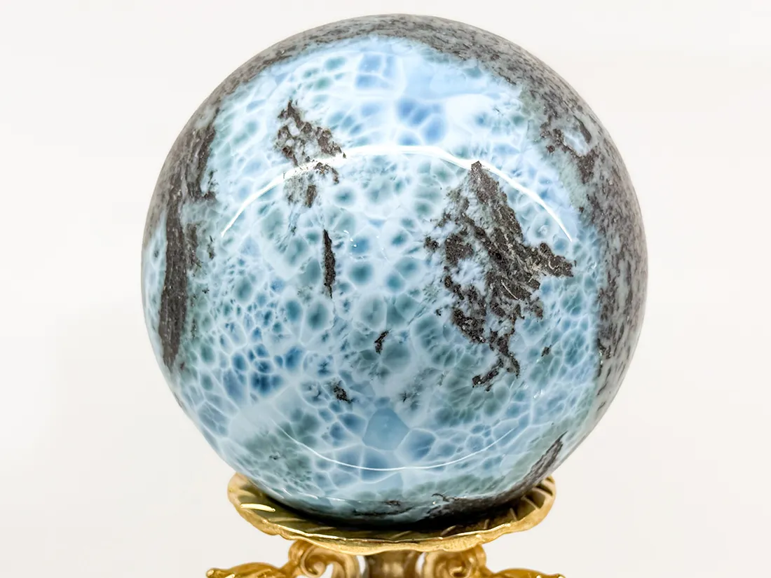 ドミニカ共和国産 ラリマー 80mm 丸玉 / Larimar Sphere