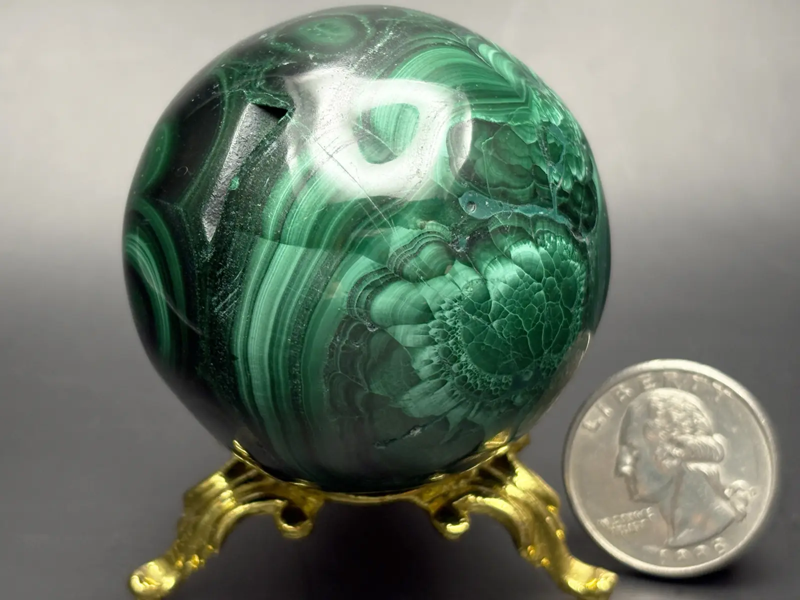 コンゴ民主共和国産 マラカイト 49ｍｍ 丸玉 / Malachite Sphere