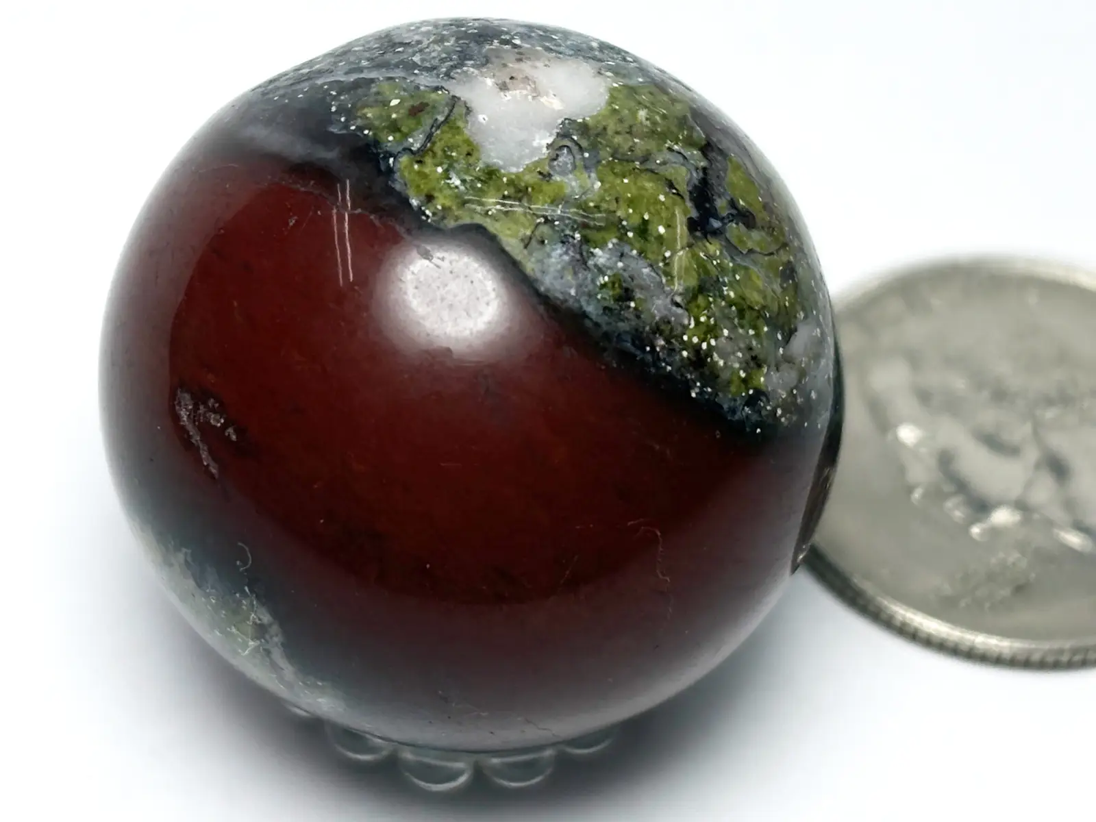 ドラゴンブラッドジャスパー 30mm丸玉 /Dragon Blood Stone Sphere