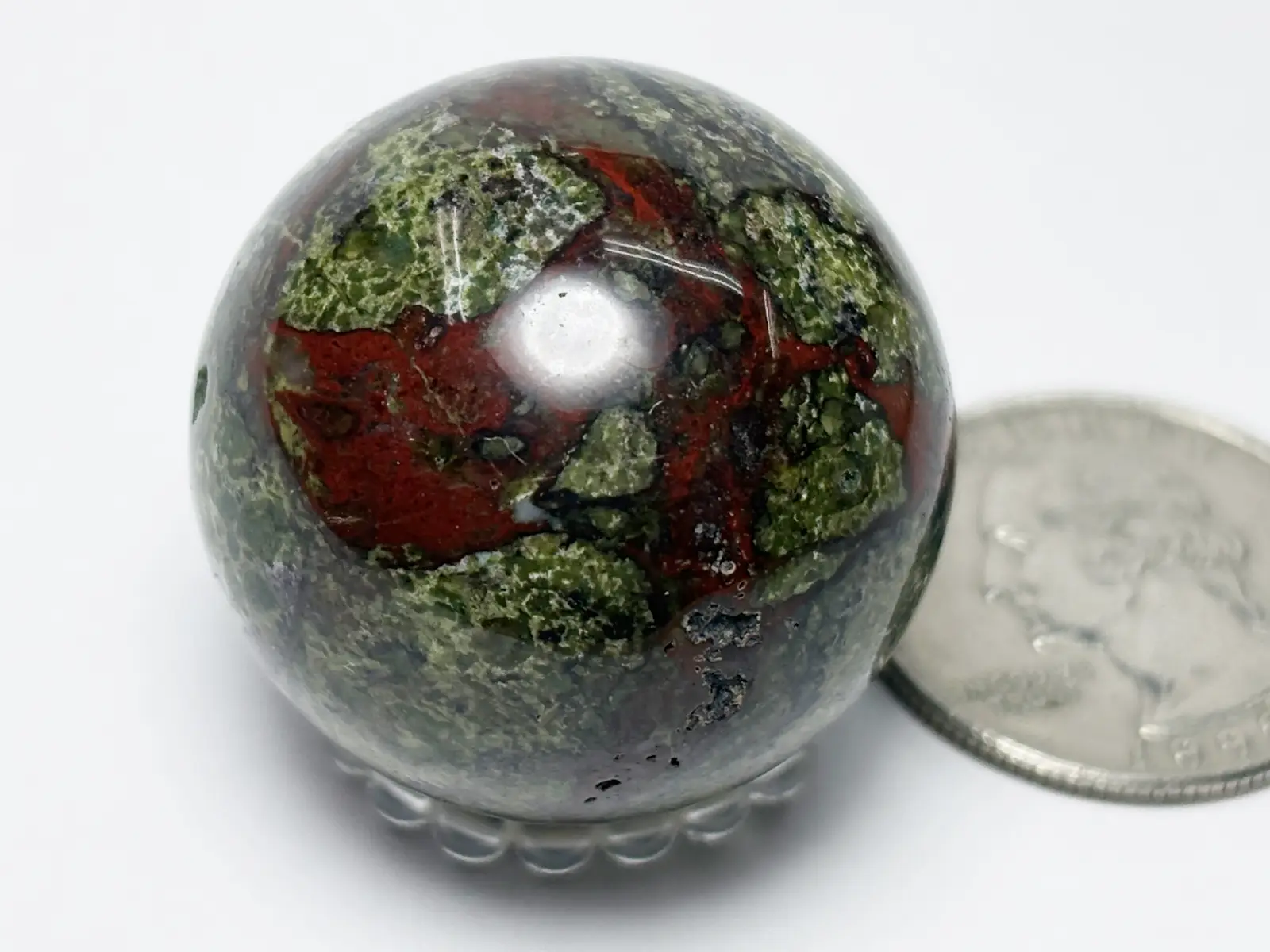 ドラゴンブラッドジャスパー 30mm丸玉 /Dragon Blood Stone Sphere