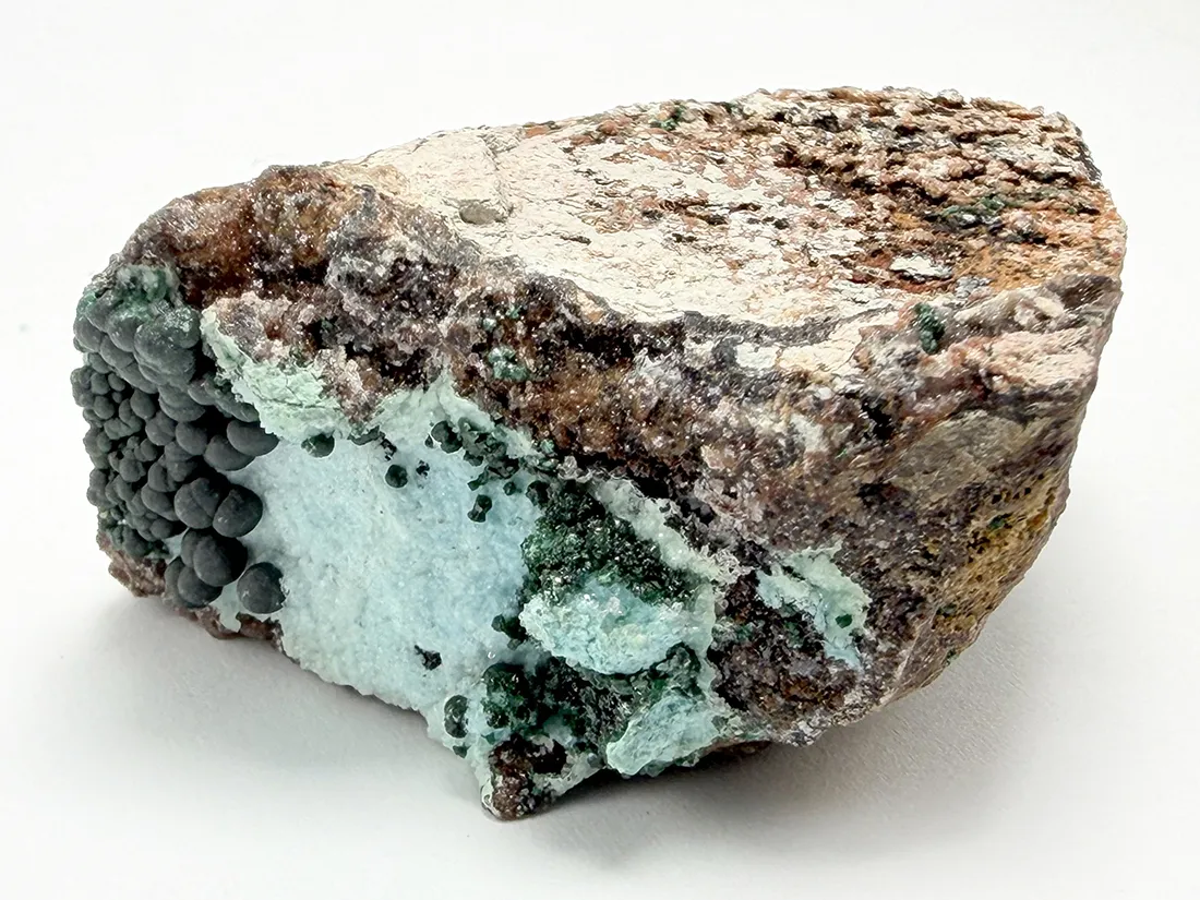 コンゴ民主共和国産 ドゥルージークリソコラ with マラカイト / Druzy Chrysocolla with Malachite
