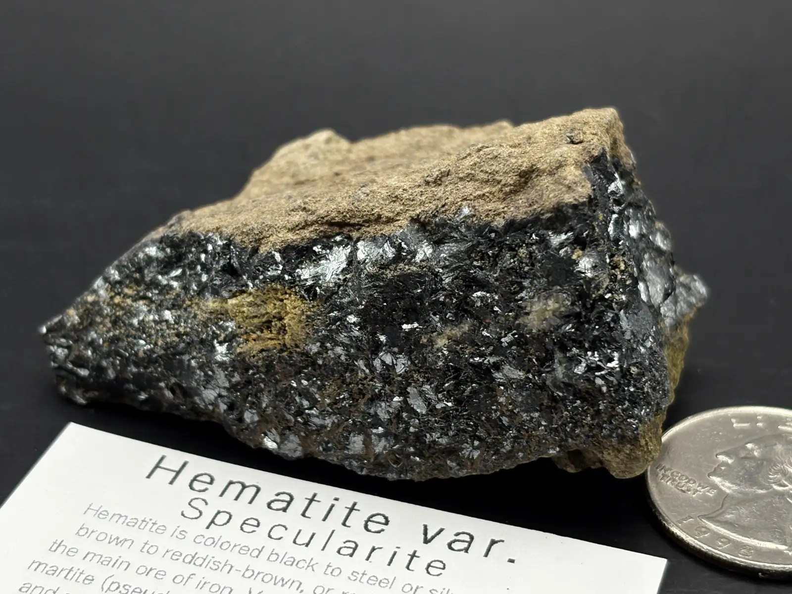 和賀仙人鉱山産 鏡鉄鉱 (赤鉄鉱)  / Specularite