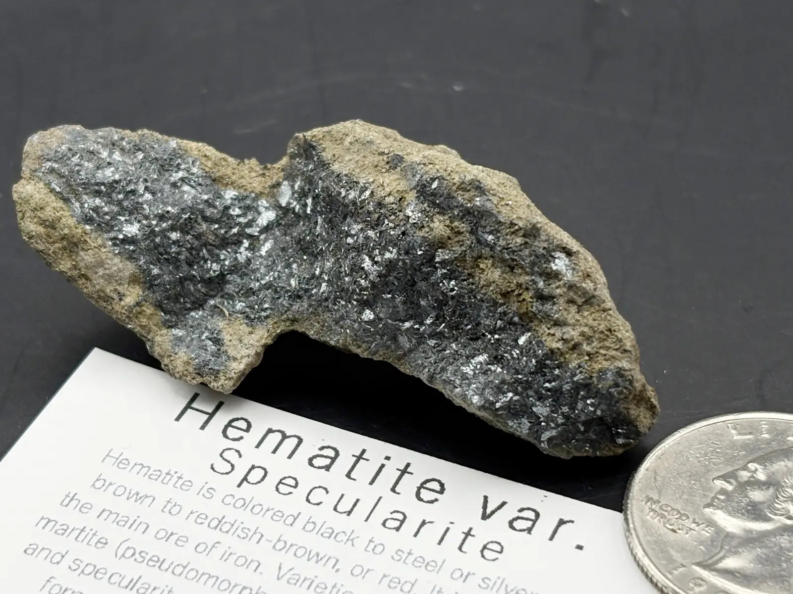 和賀仙人鉱山産 鏡鉄鉱 (赤鉄鉱)  / Specularite