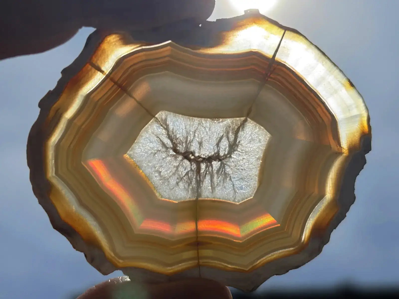 インドネシア産 イリスアゲート スライス /Iris Agate