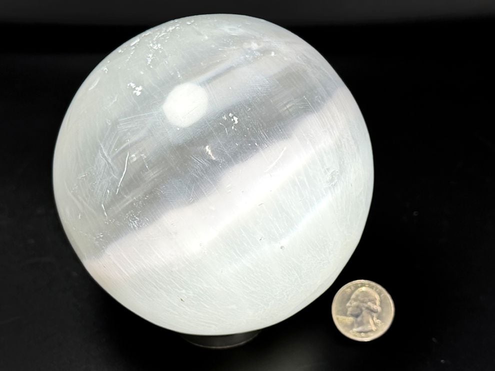 モロッコ産 セレナイト 109ｍｍ 丸玉 / Selenite Sphere