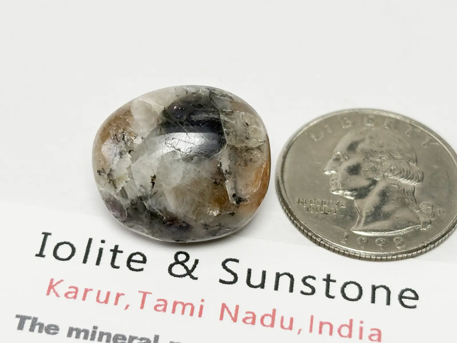インド産 アイオライトサンストーン タンブル / Iolite ＆ Sunstone