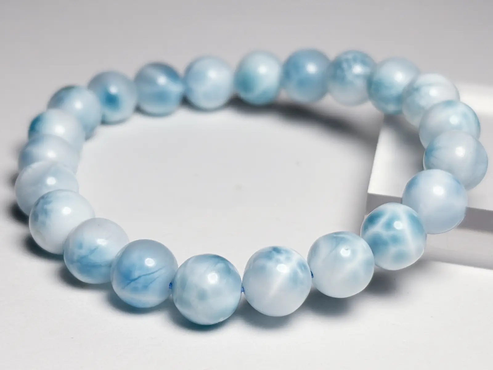 ドミニカ共和国産 ラリマー 8.5mm ブレスレット / Larimar