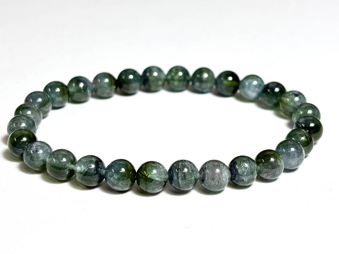 グリーン　ブルートルマリン　ブレスレット　バングル ブルー ＆ グリーン トルマリン ブレスレット 6mm / tourmaline