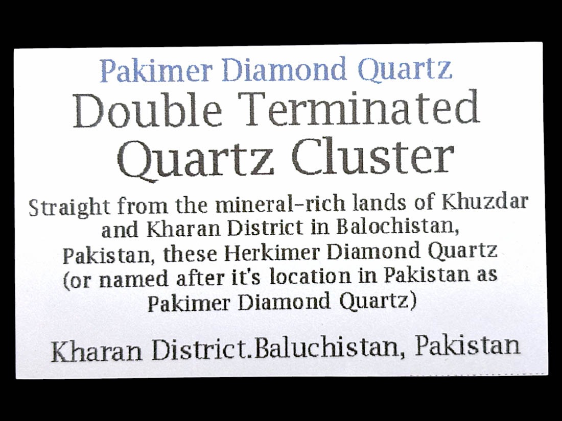 パキスタン産 パーキマーダイヤモンドクォーツ (両剣水晶/ダブル