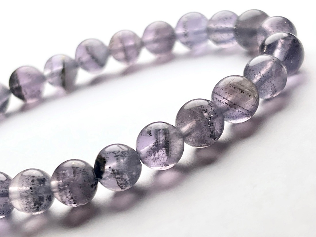 パイライト in フローライト 7mm ブレスレット / Pyrite in Fluorite