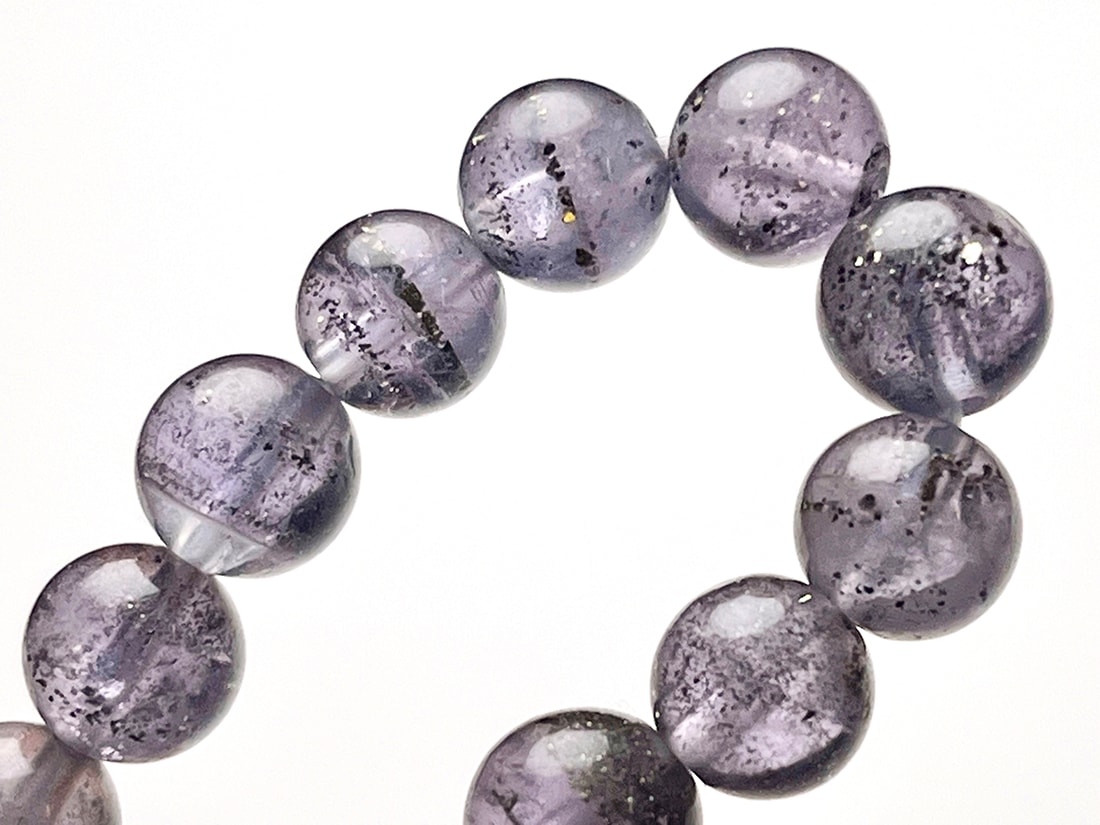 パイライト in フローライト 7mm ブレスレット / Pyrite in Fluorite