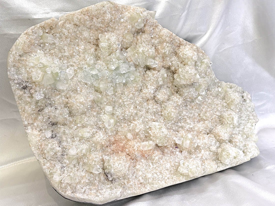 約5.1㎏インド産アポフィライト大型クラスター ブルー×クリアー クリアアポフィライト ダイヤ インド産 100g/ 鉱物・結晶原石