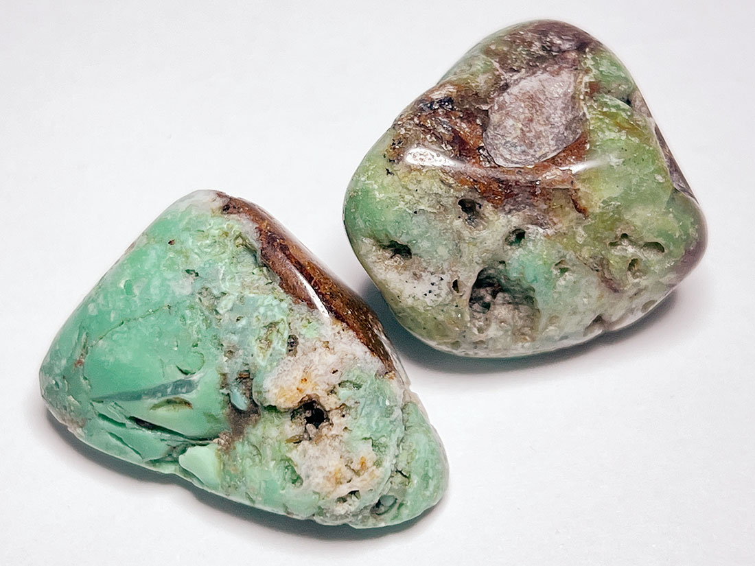 ブラジル産クリソプレーズ タンブル2個セット