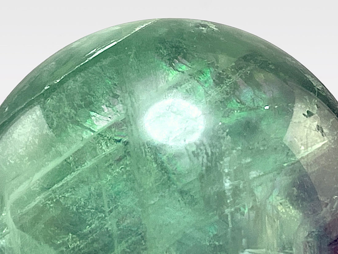 まる 1円スタート！誠安◇3.1Kgフローライト丸玉 124mm [T616-4043] マルチ