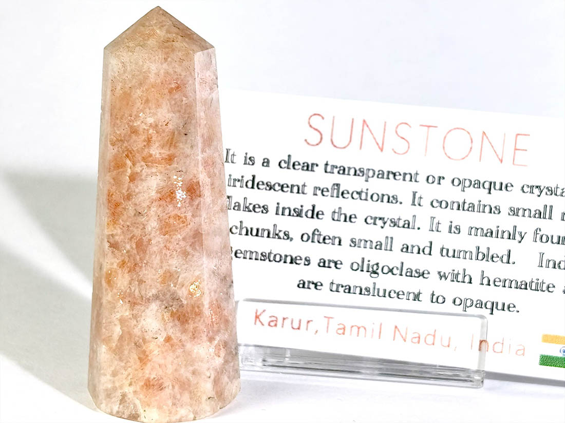 インド産 サンストーン ポイント型ポリッシュ (日長石)/ Sunstone