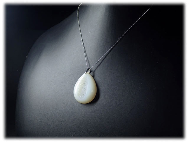 アクセサリー K14wg 14金ホワイトゴールド ネックレスペンダント グリーン