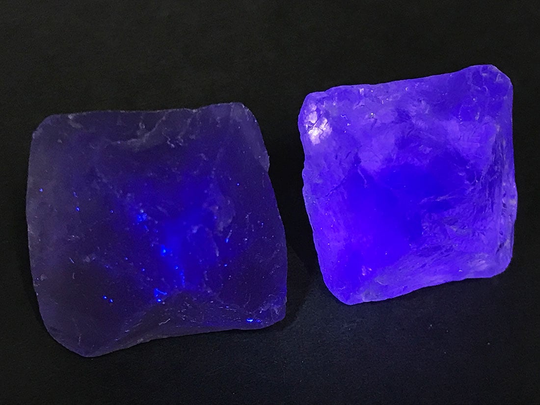 湖南省産 フローライト八面体(蛍石)2個セット/Fluorite