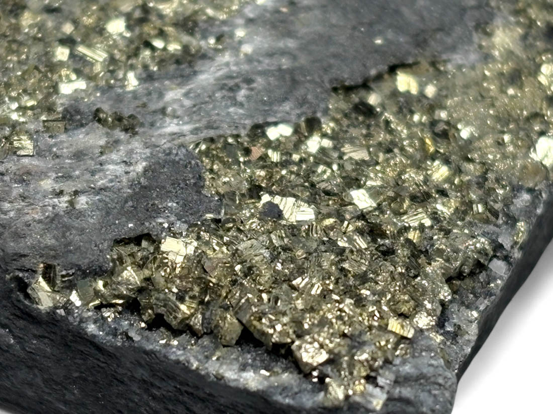 ブラジル産 パイライト on シュンガイト / Pyrite on Shungite