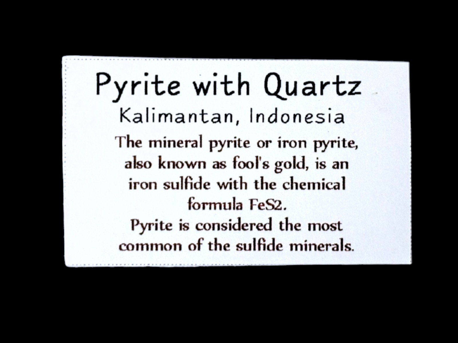 新産地レア! インドネシア産 パイライト/水晶クラスター