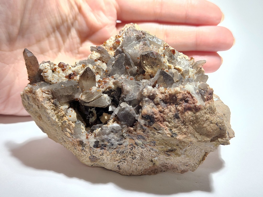 福建省産スペサルチン(満礬柘榴石)/スモーキークォーツ