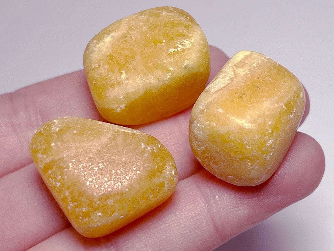 デンドリ カルサイト ポイント 六角柱 ビッグサイズ オレンジカル