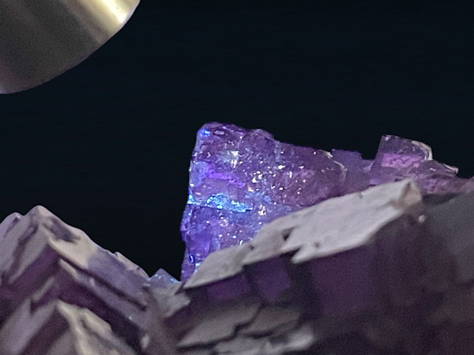 ゆったり！！メキシコ産 パープル フローライト クオーツ 共生鉱物