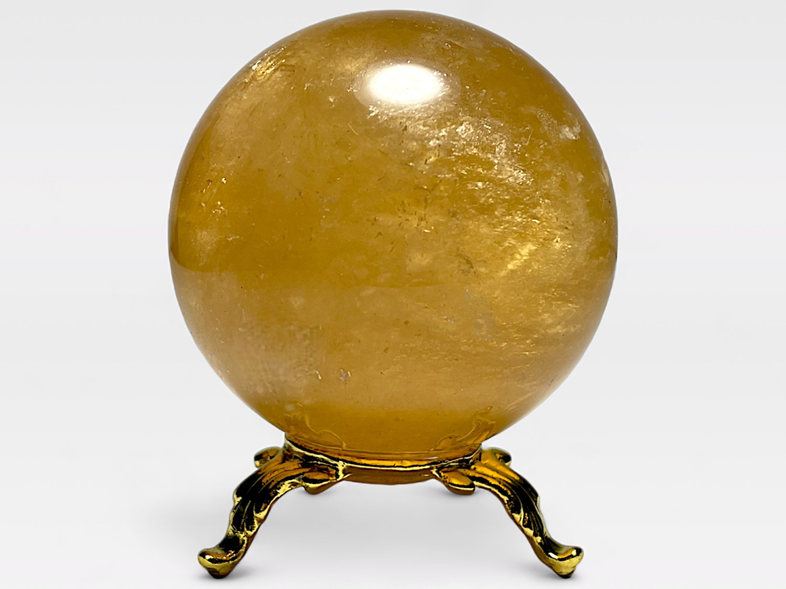 メキシコ産 ハニーカルサイト 直径68mm丸玉/ Honny Calcite