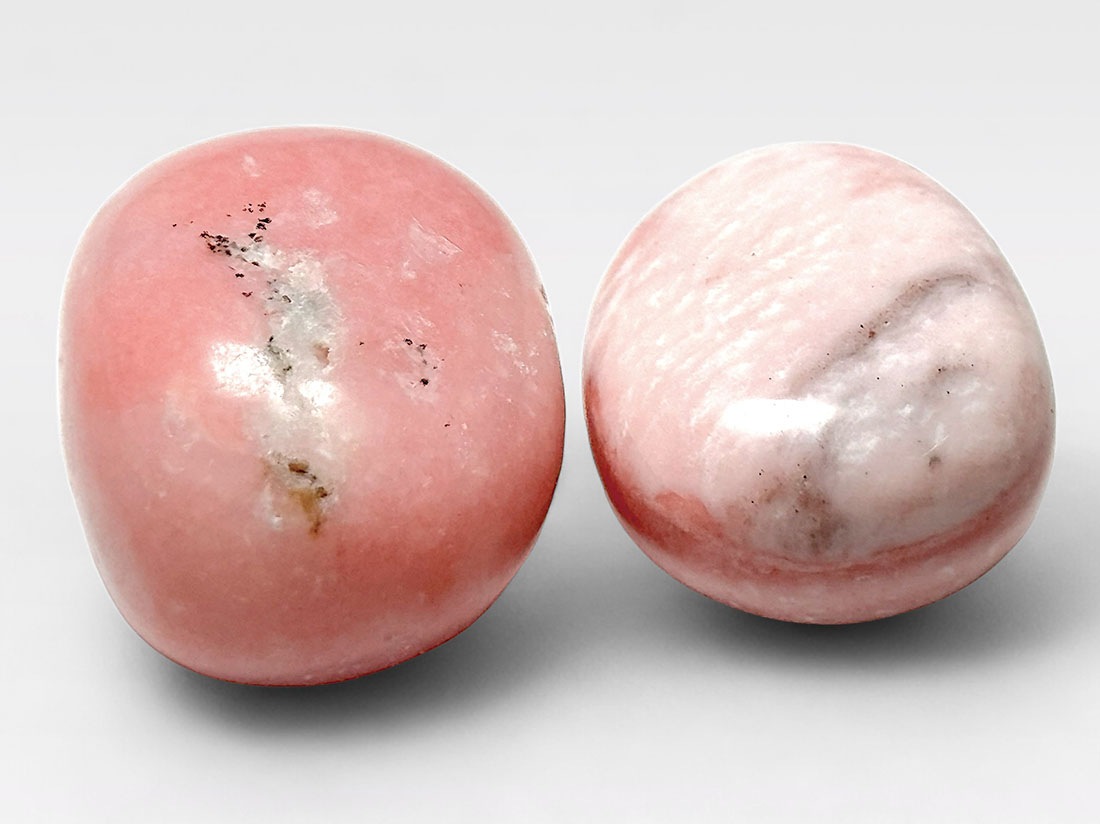 ペルー産 ピンクオパール タンブル2個セット
