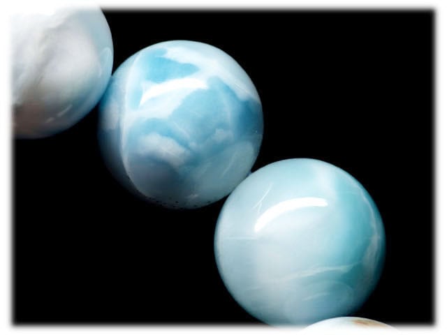 ラリマー 14mm ブレスレット | ラリマー | 天然石・水晶・鉱物原石専門 