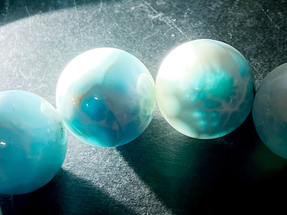 ドミニカ共和国産 ラリマー 18mm ブレスレット