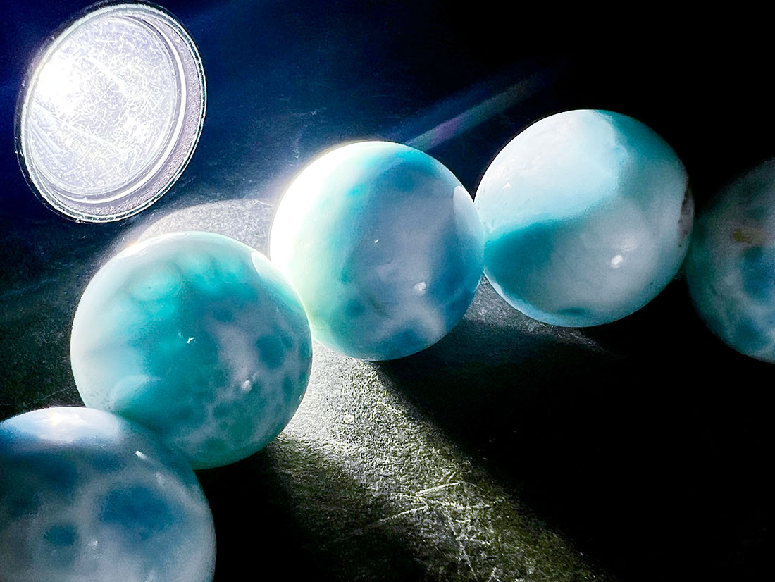 ドミニカ共和国産 ラリマー 18mm ブレスレット