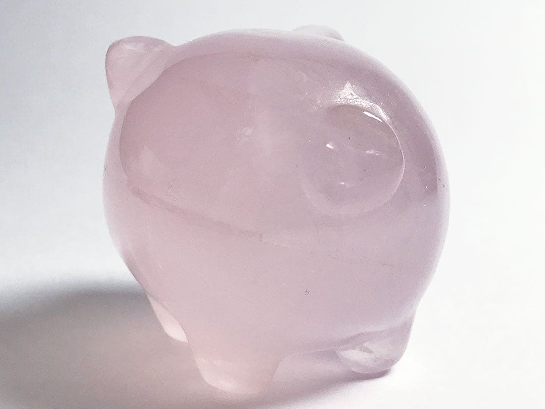クリア クォーツ 豚 彫り物 クリア クォーツ 豚 彫り物