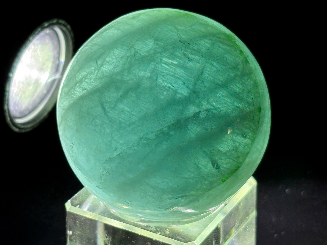 インド産アクアマリン 38mm丸玉/Aquamarine Sphere