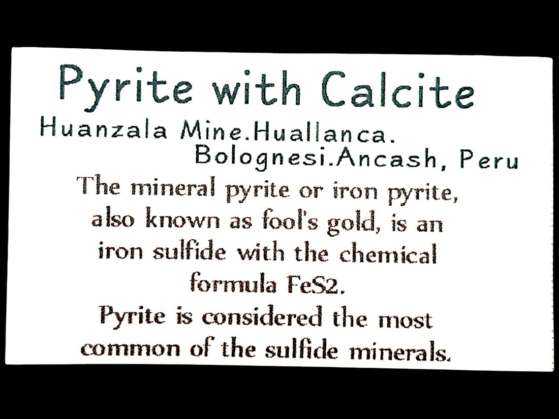 蛍光 ) ペルー産 パイライト＆カルサイト /Pyrite &Calcite