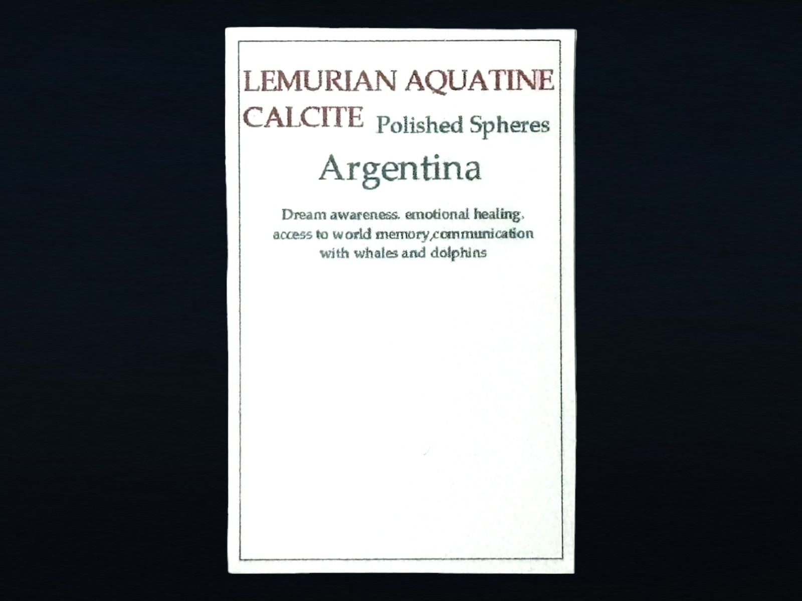 レムリアンアクアティンカルサイト 直径23mm 丸玉