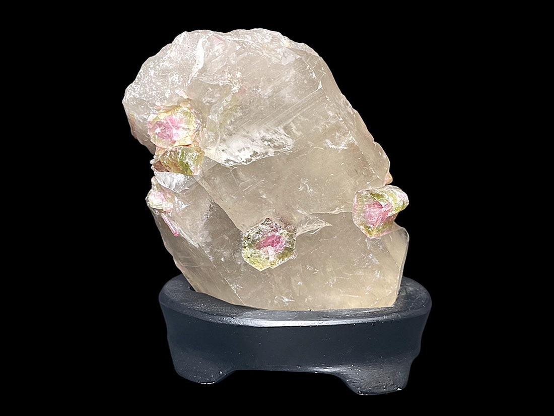 ウォーターメロントルマリン/Watermelon Tourmaline (電気石) (木製