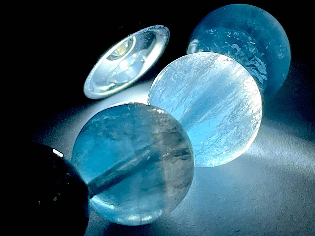 ブルーフローライト 13mm ブレスレット