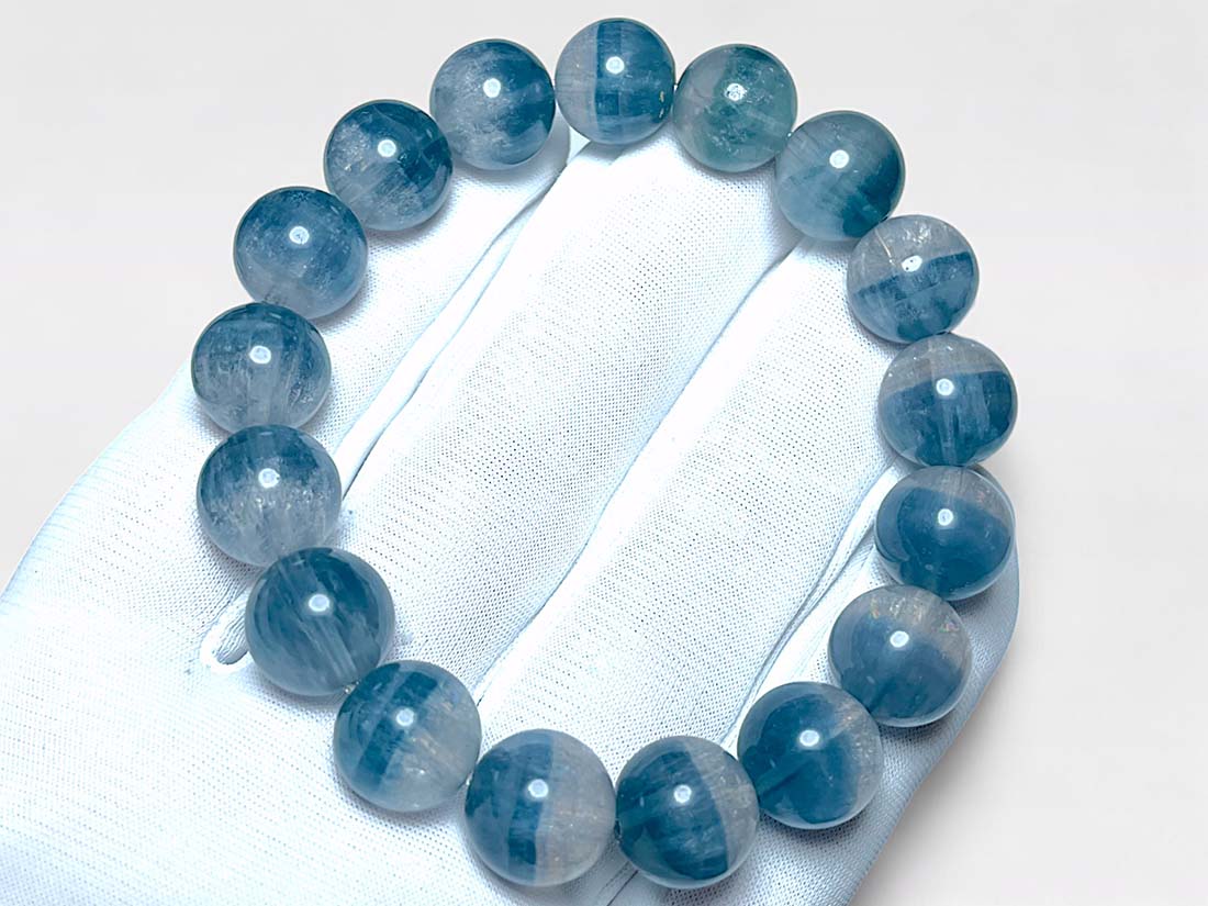 ブルーフローライト 13mm ブレスレット