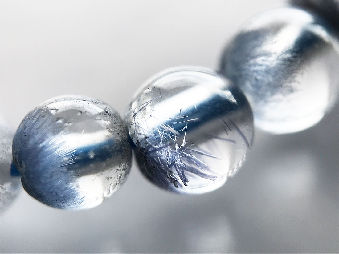 デュモルチェライトinクォーツ 5.5mmブレスレット