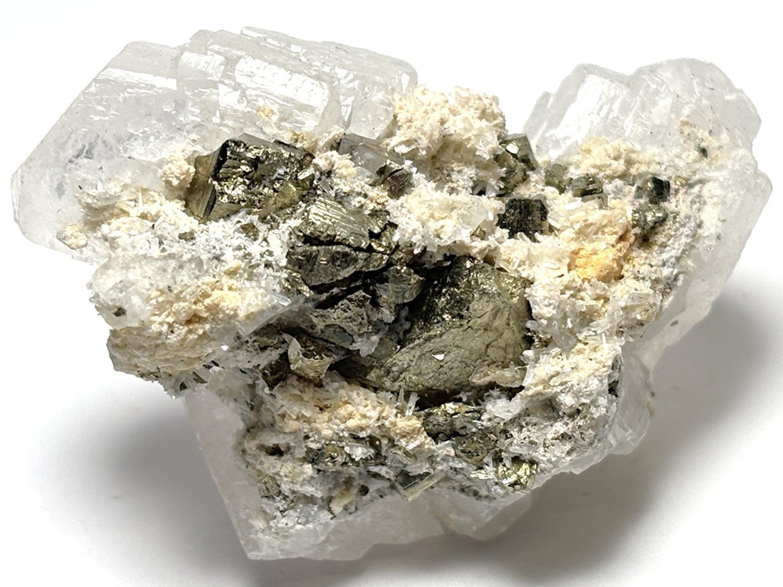 蛍光 ) ペルー産 パイライト＆カルサイト /Pyrite &Calcite