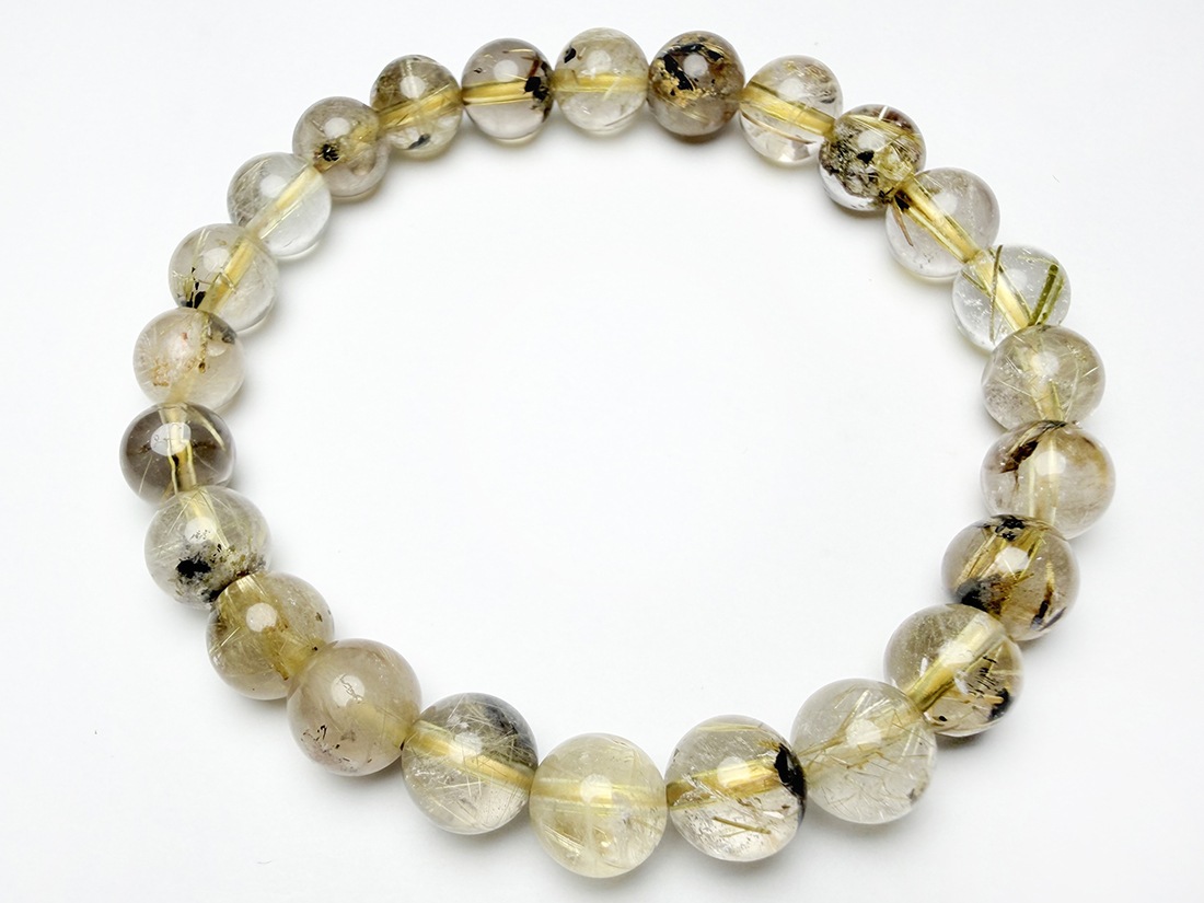 ルチルクォーツ 8mm ブレスレット/ Rutilated Quartz