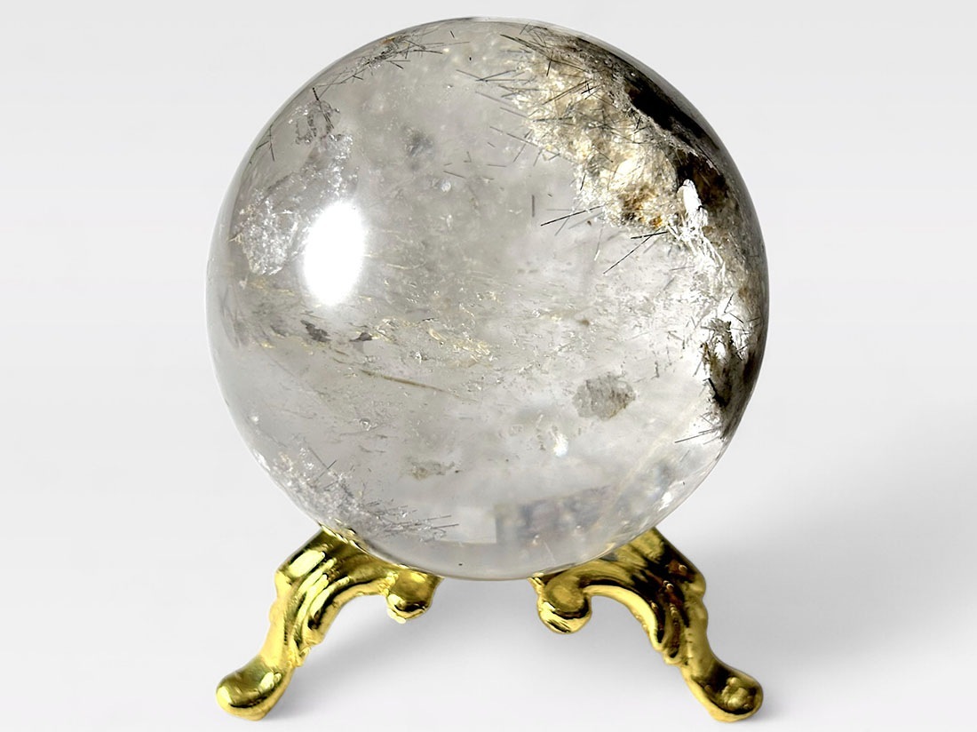 トルマリンinクォーツ 46mm丸玉 / Tourmaline in Quartz