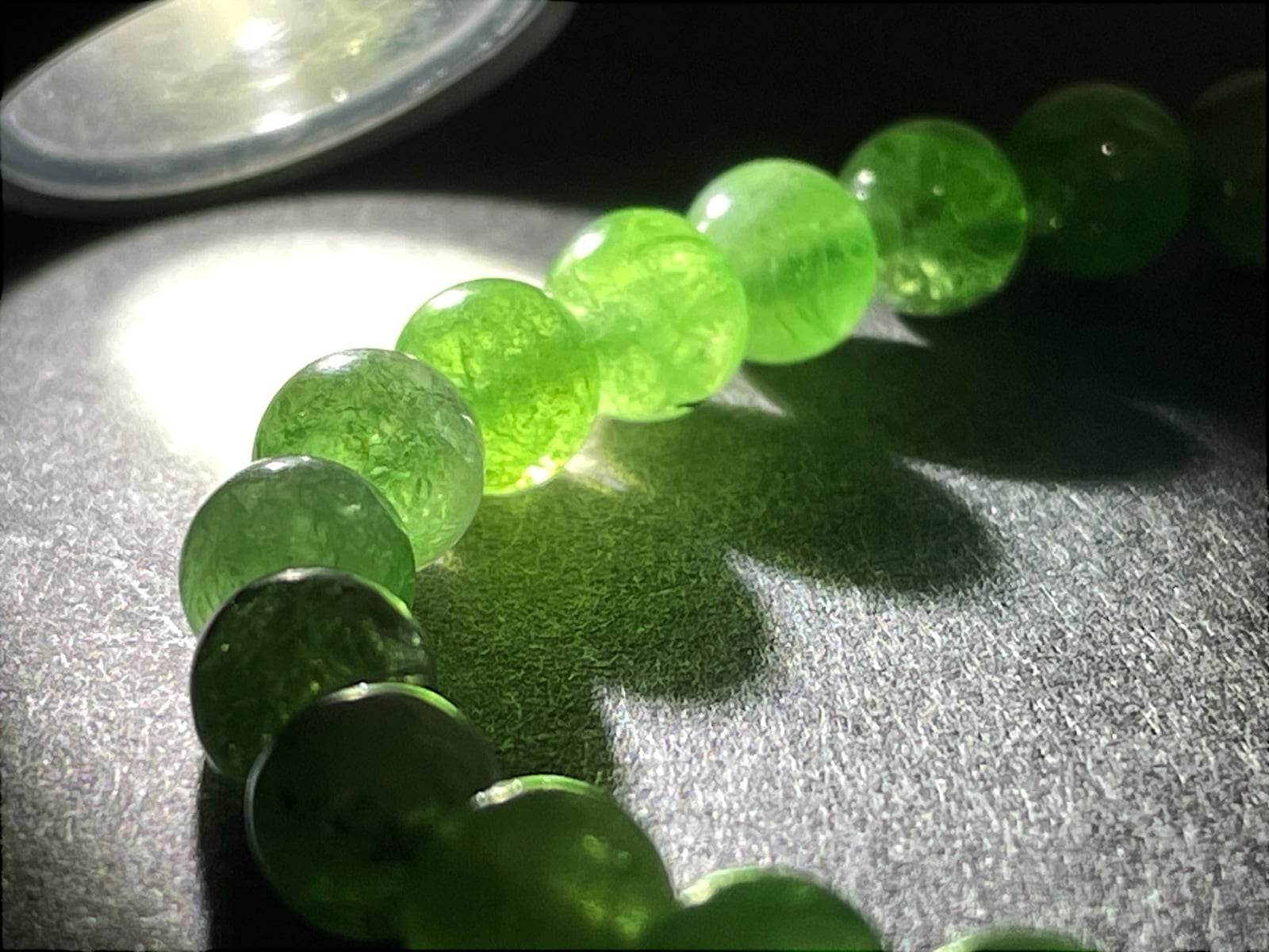 １４kgfブレスレットツァボライト レア！ ツァボライト ガーネット ブレスレット