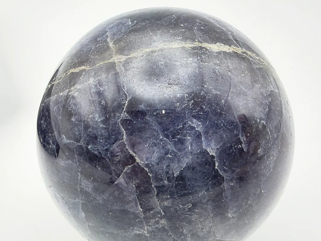 インド産 アイオライト ( 菫青石 ) 47mm 丸玉 / Iolite Sphere