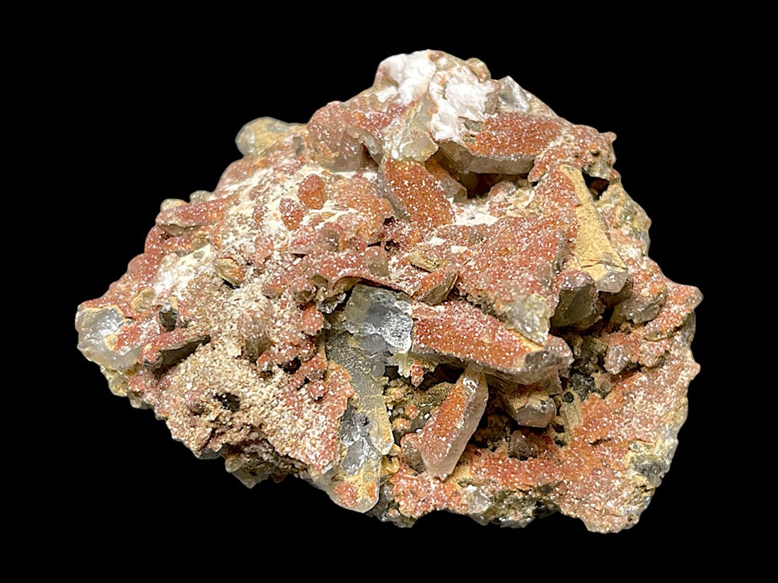 神岡鉱山産 方解石群晶 原石 標本 母岩付き 天然鉱物 神岡鉱山産