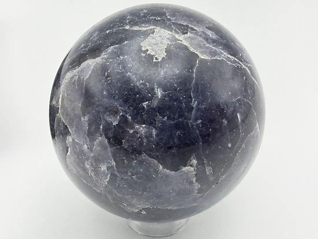 46mm インド産　アイオライト　スフィア　丸玉　天然石 インド産 アイオライト ( 菫青石 ) 46mm 丸玉 / Iolite Sphere