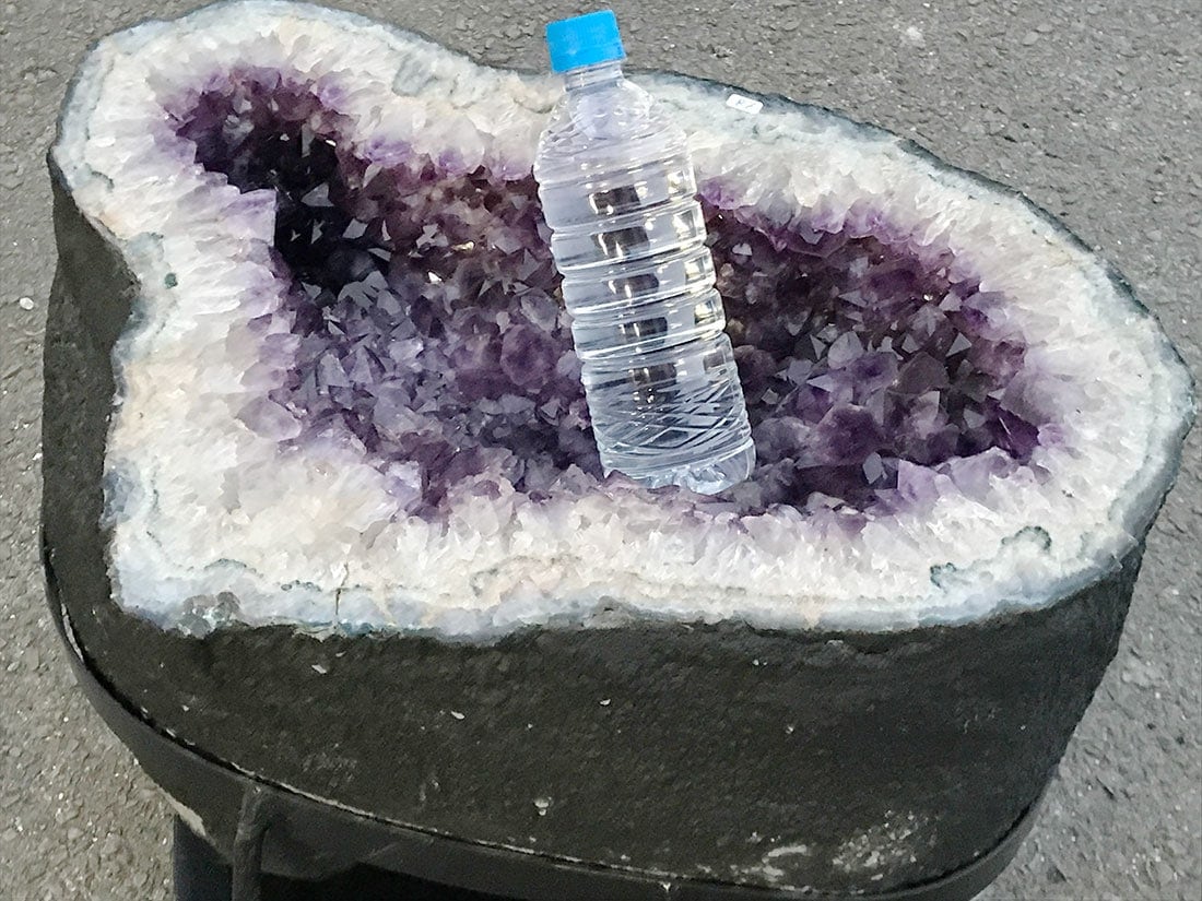 フラワーアメジスト スタンド アメジスト eye レア 一点物 ディスプレイ アメジストテーブル(送料込み)