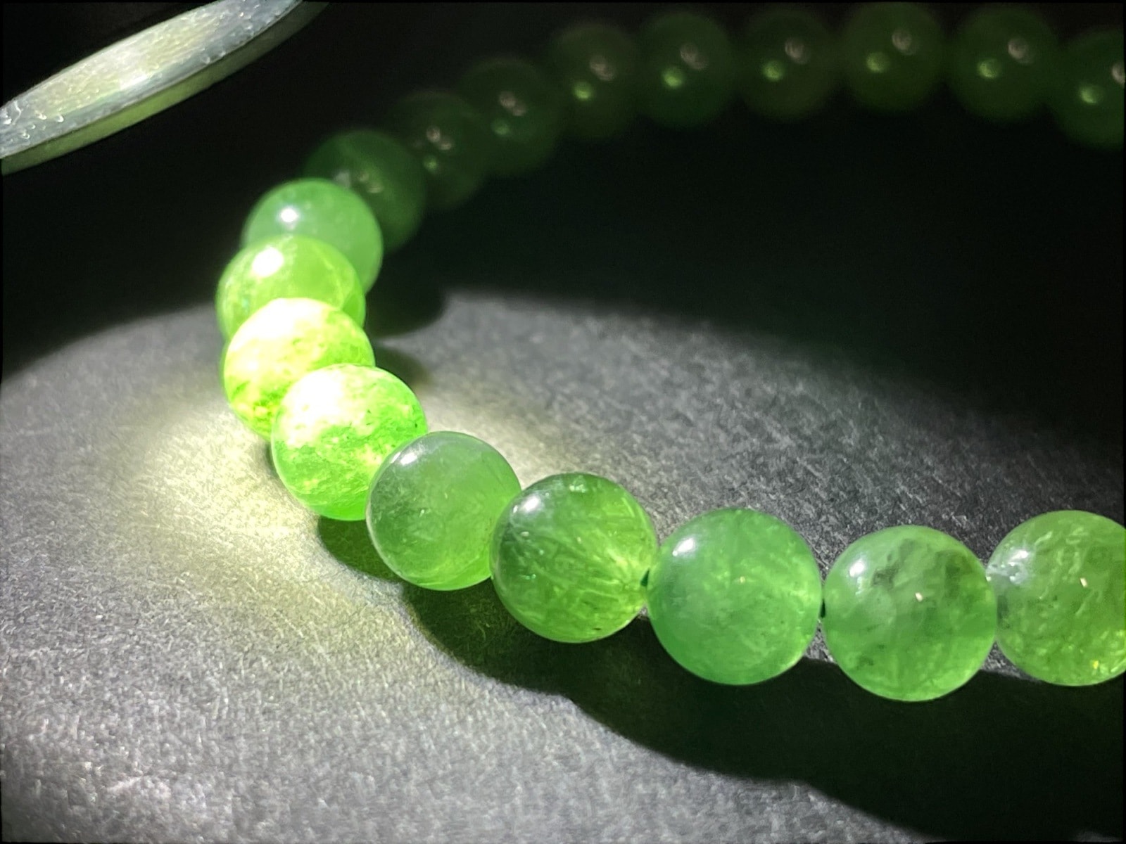稀少★グリーンガーネットブレスレット 楽天市場】グリーンガーネット ブレスレット 7.8mm 16.5cm