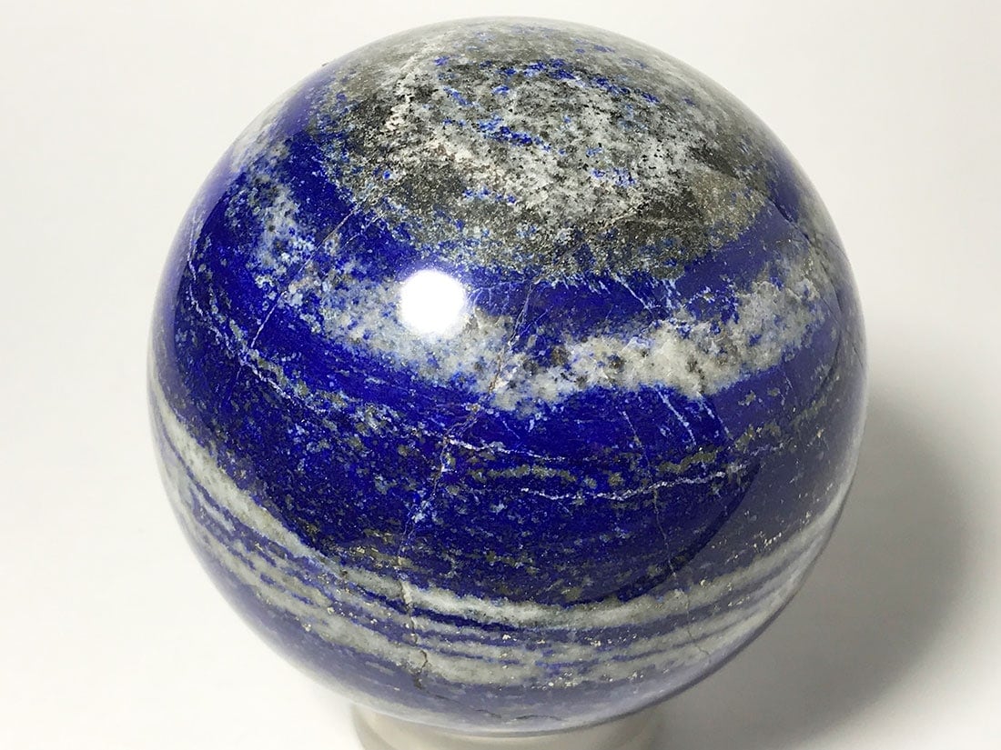 アフガニスタン産 ラピスラズリ81mm 丸玉（蛍光）/ Lapis Lazuli Sphere