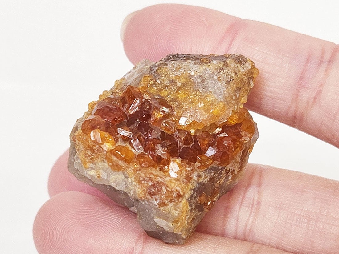 福建省産スペサルチン(満礬柘榴石)/スモーキークォーツ